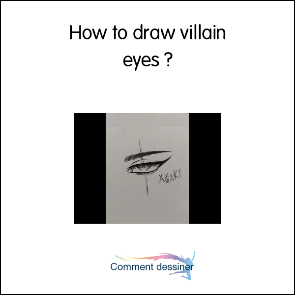 How to draw villain eyes
